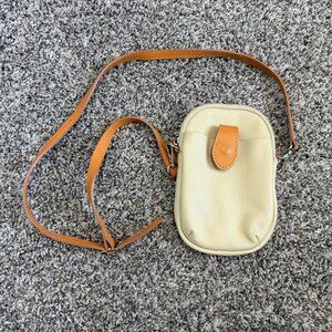 Divina Firenze Brown Genuine Leather Crossbody Shoulder Small Bag, Made in Italy